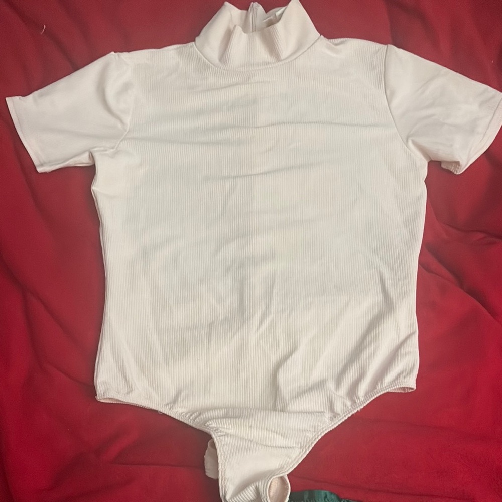 Nordstrom White Polo Bodysuit One Piece